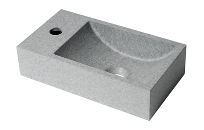 ALFI brand  ABCO108 16" Small Rectangular Solid Concrete Gray Matte Wall Mounted Bathroom Sink