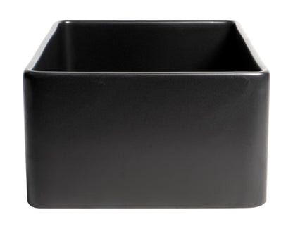 ALFI brand ABF3018 Smooth Apron 30" x 18" Single Bowl Fireclay Farm Sink