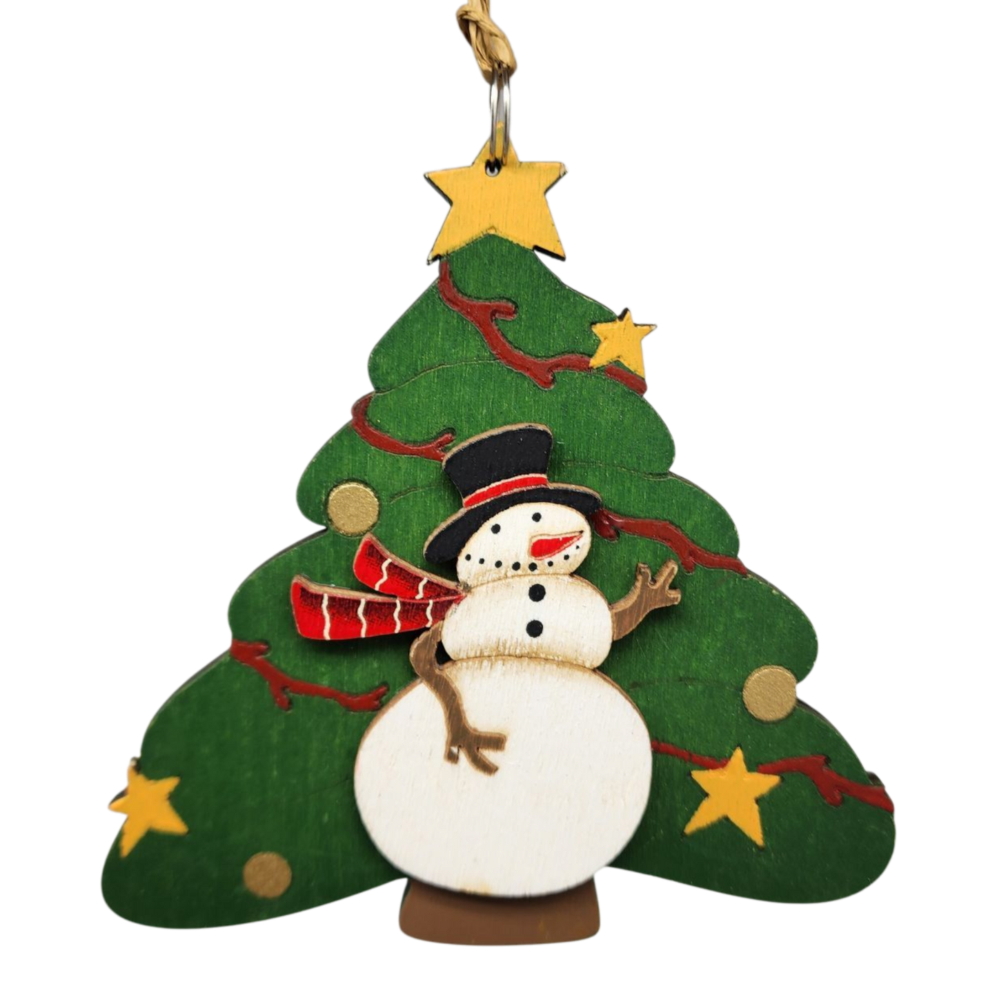 Cheerful Snowman Christmas Tree Ornament