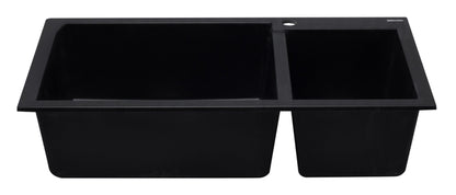 ALFI brand AB3319DI 34" Double Bowl Drop In Granite Composite Kitchen Sink