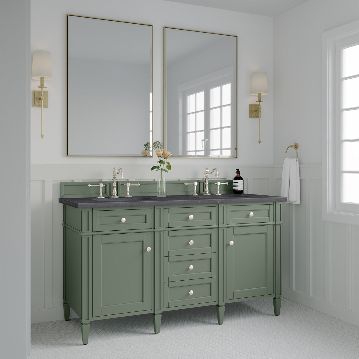 Brittany 60" Double Vanity Cabinet