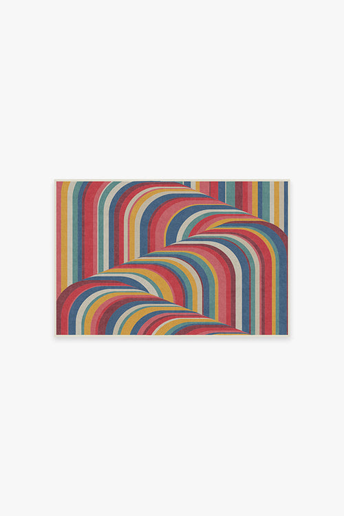 Colorful wavy pattern on a white background