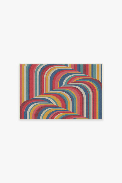 Colorful wavy pattern on a white background