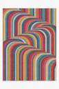 Colorful striped pattern on a white background