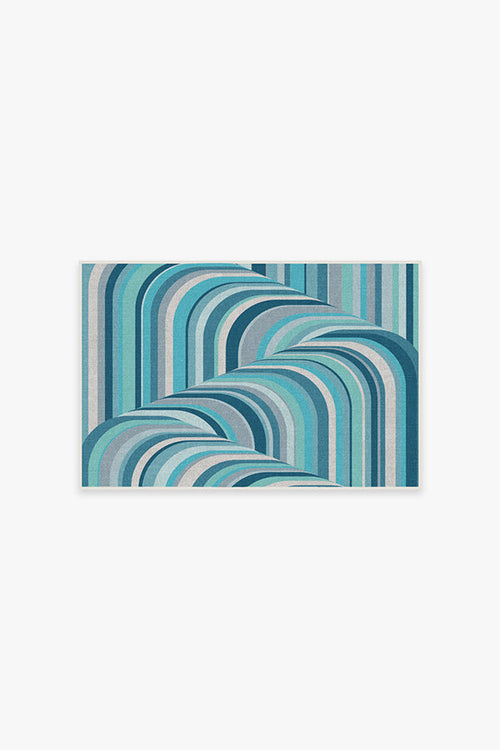 Jonathan Adler Waterfall Ocean Blue Tufted Rug | Home Decor | Kitchen + Metal