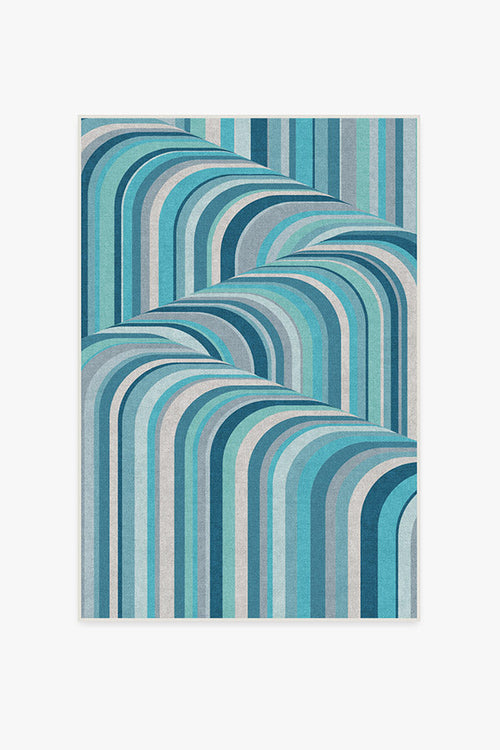 Jonathan Adler Waterfall Ocean Blue Tufted Rug | Home Decor | Kitchen + Metal