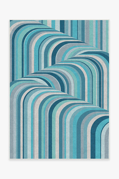 Jonathan Adler Waterfall Ocean Blue Tufted Rug | Home Decor | Kitchen + Metal