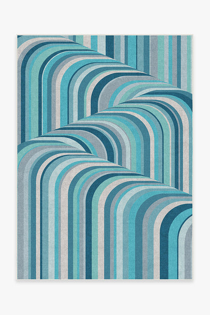 Jonathan Adler Waterfall Ocean Blue Tufted Rug | Home Decor | Kitchen + Metal