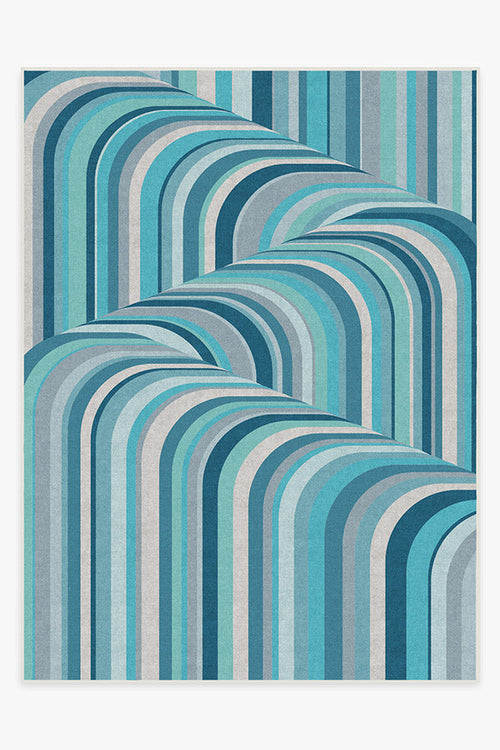 Jonathan Adler Waterfall Ocean Blue Tufted Rug | Home Decor | Kitchen + Metal