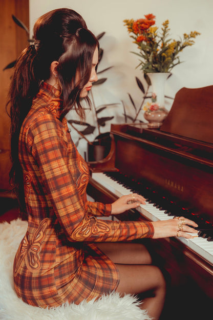 The Joni Monarch Long Sleeve Mini