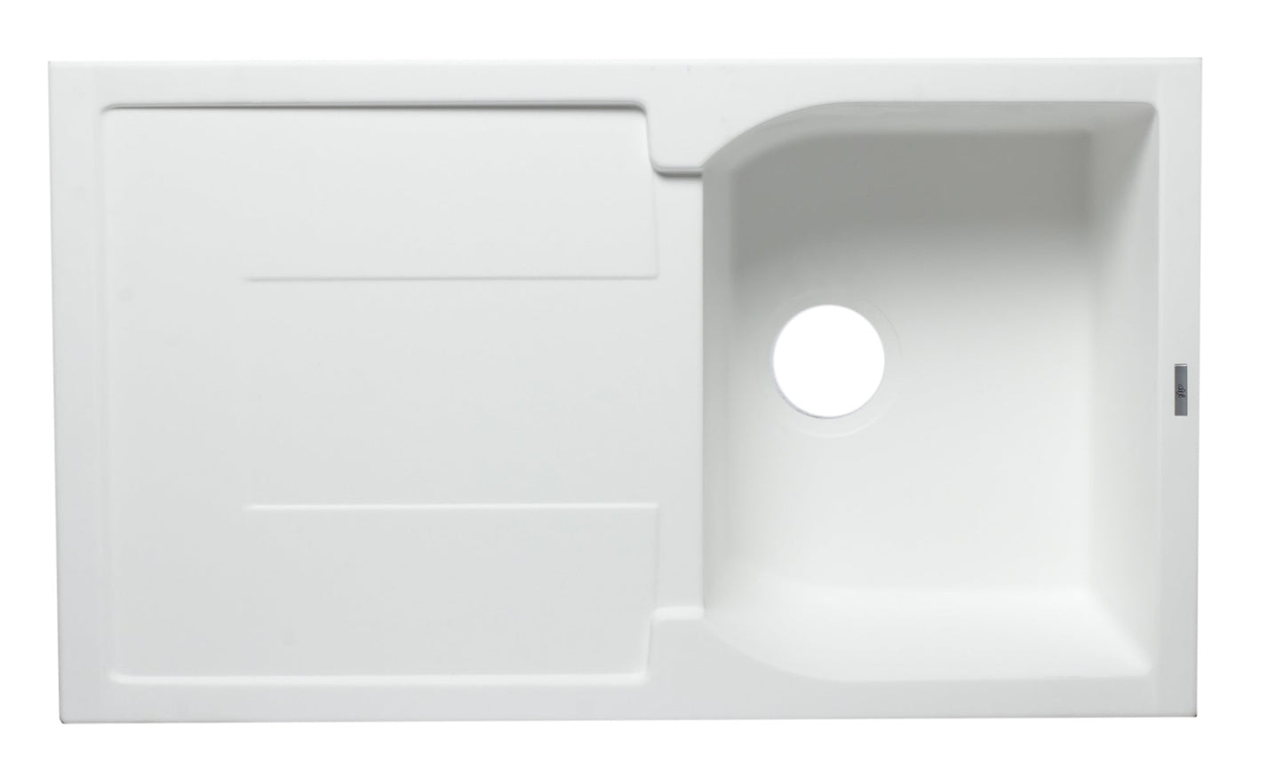 ALFI brand AB1620DI 34" Single Bowl Granite Composite Kitchen Sink with Drainboard