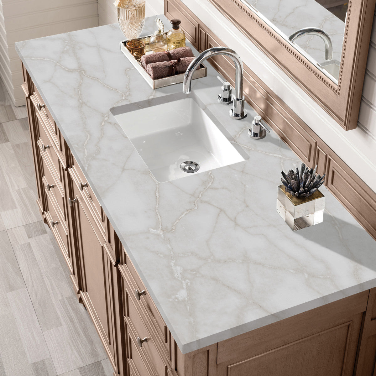 Bristol 60" Single Vanity Cabinet, Bright White