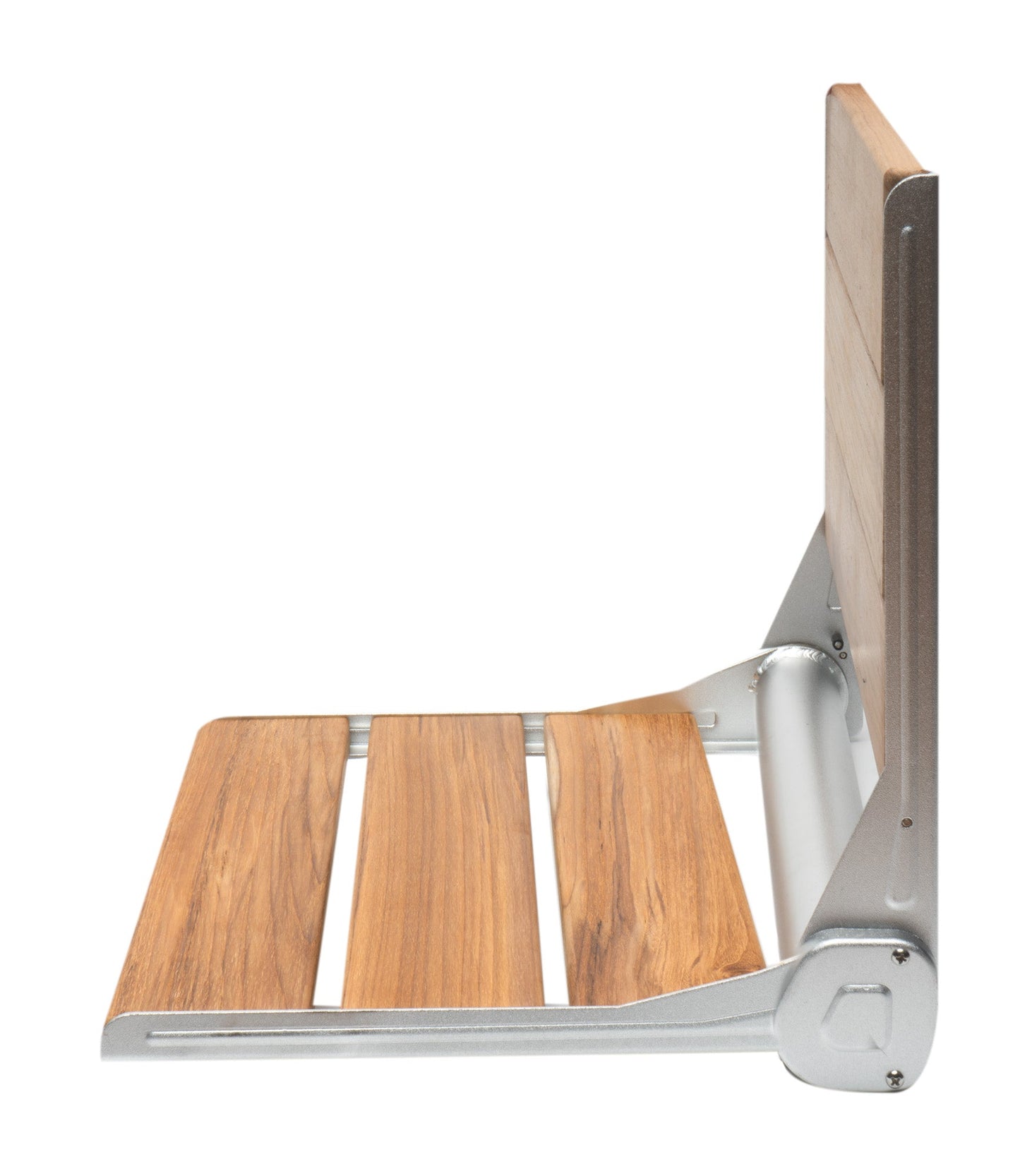 ALFI brand  ABS17 17" Folding Teak Wood Shower Seat Bench with Backrest