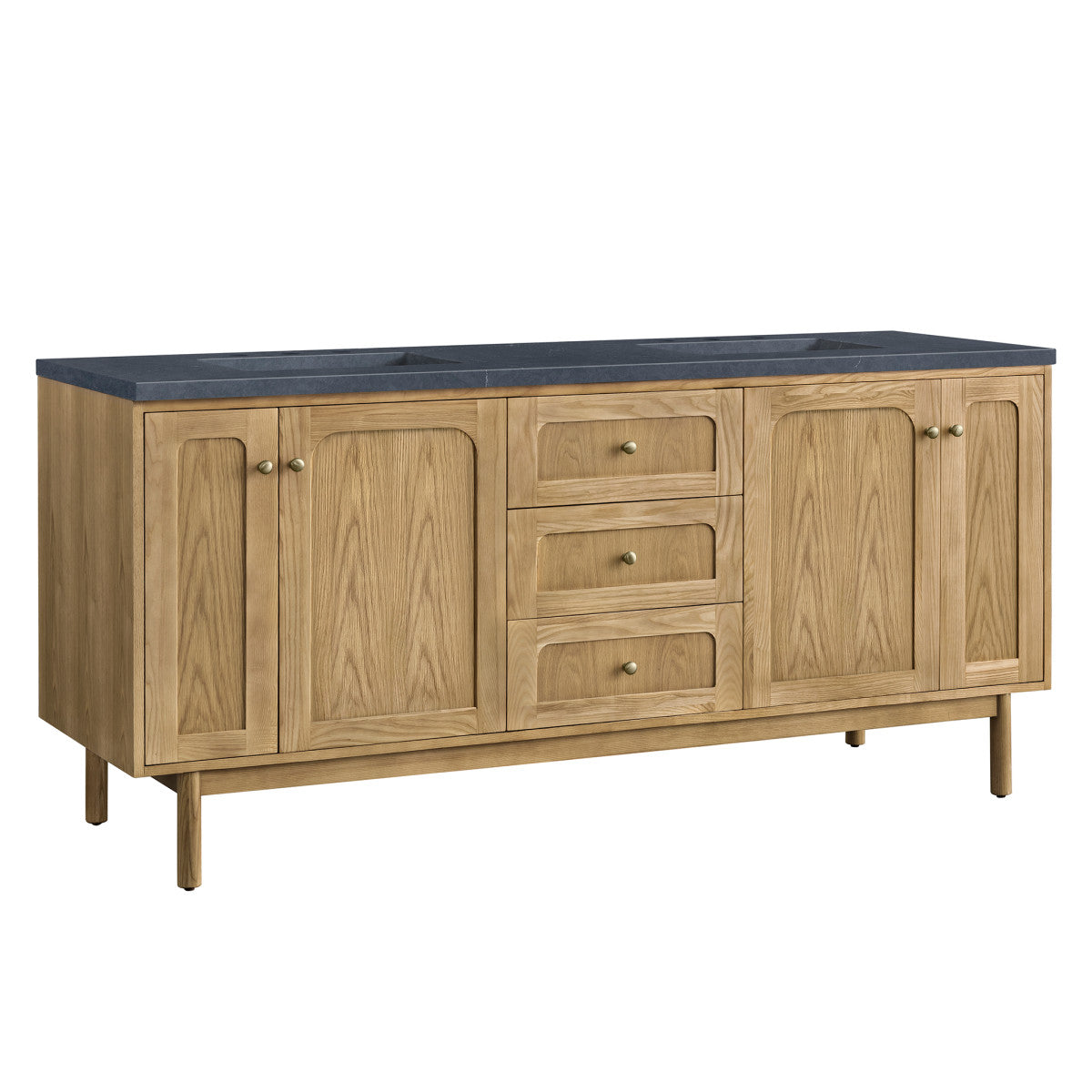 Laurent 72" Double Vanity Cabinet, Light Natural Oak