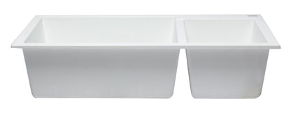 ALFI brand AB3319UM 34" Double Bowl Undermount Granite Composite Kitchen Sink