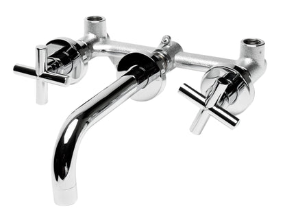ALFI brand AB1035 8" Widespread Wall-Mounted Cross Handle Faucet