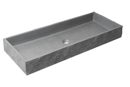 ALFI brand  ABCO39TR 39" Solid Concrete Gray Matte Trough Sink for the Bathroom