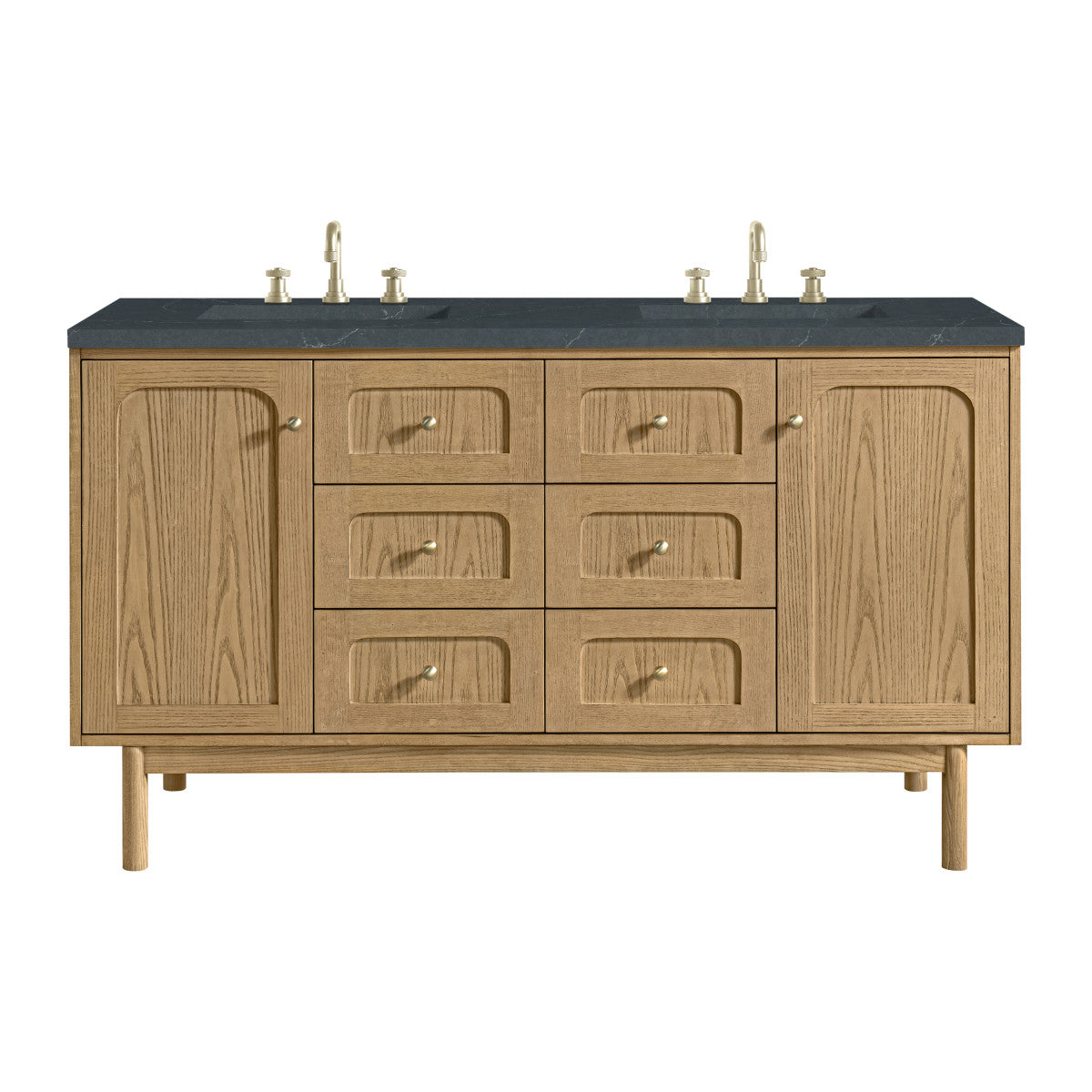 Laurent 60" Double Vanity, Light Natural Oak
