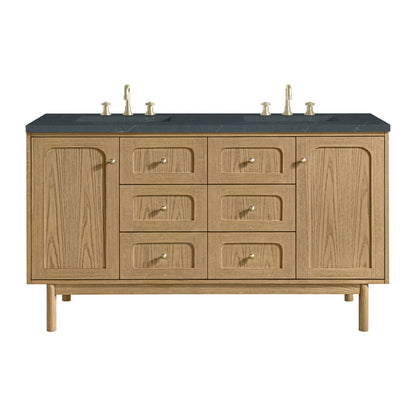 Laurent 60" Double Vanity, Light Natural Oak