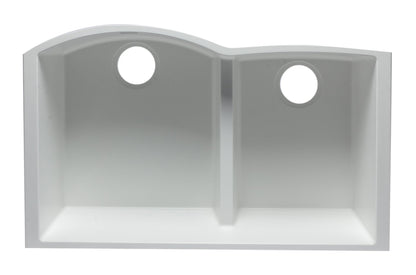 ALFI brand AB3320UM 33" Double Bowl Undermount Granite Composite Kitchen Sink