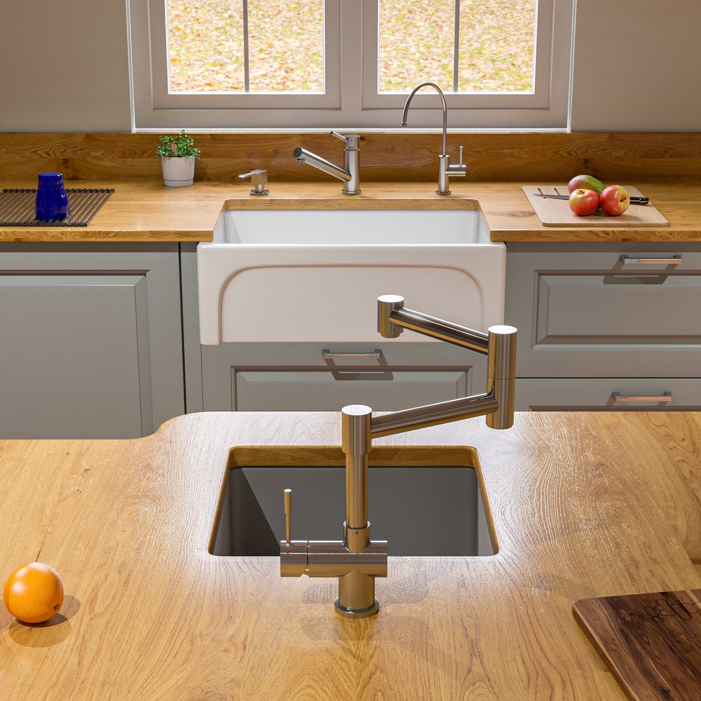 ALFI brand AB2038 Retractable Single Hole Kitchen Faucet