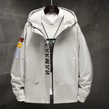 Men's Hooded Jacket - Trendy Hong Kong Style