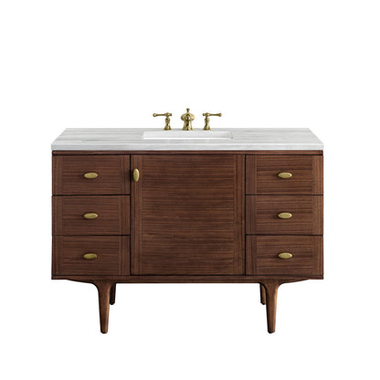 Amberly 48" Single Vanity Cabinet, Mid-Century Walnut