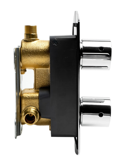 ALFI brand AB3809 Round Knob 1 Way Thermostatic Shower Mixer