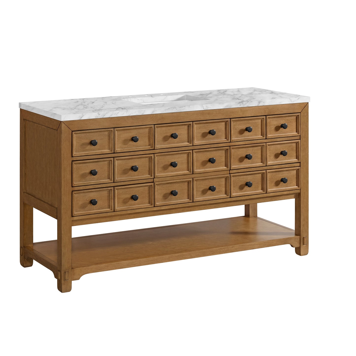Malibu 60" Single Vanity Cabinet, Amber Birch