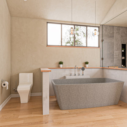 ALFI brand  ABCO71TUB 71" Solid Concrete Rectangular Freestanding Bathtub