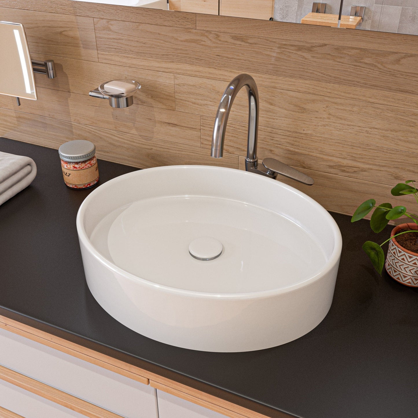 ALFI brand AB3600 Gooseneck Single Hole Bathroom Faucet
