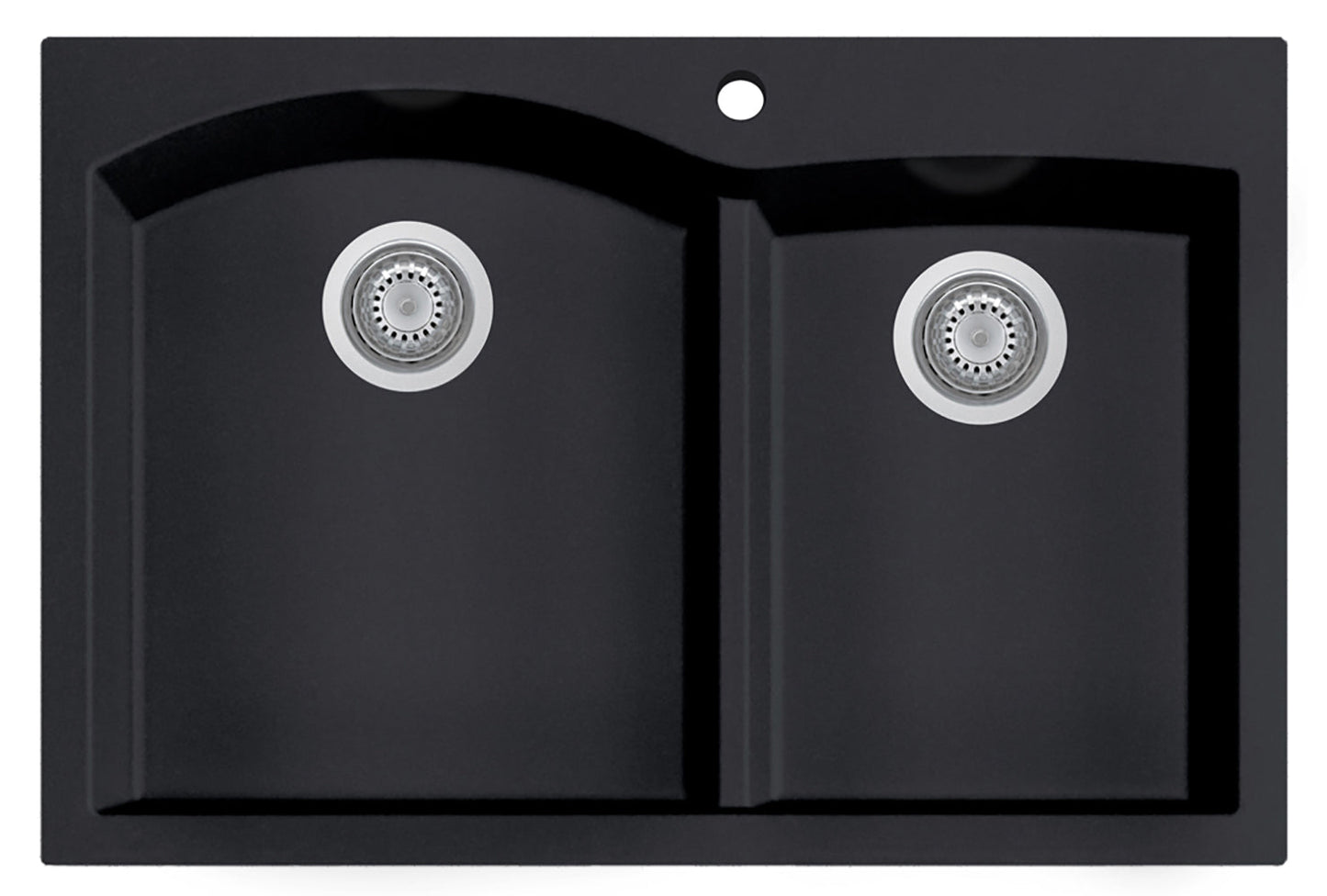 ALFI brand AB3320DI 33" Double Bowl Drop In Granite Composite Kitchen Sink