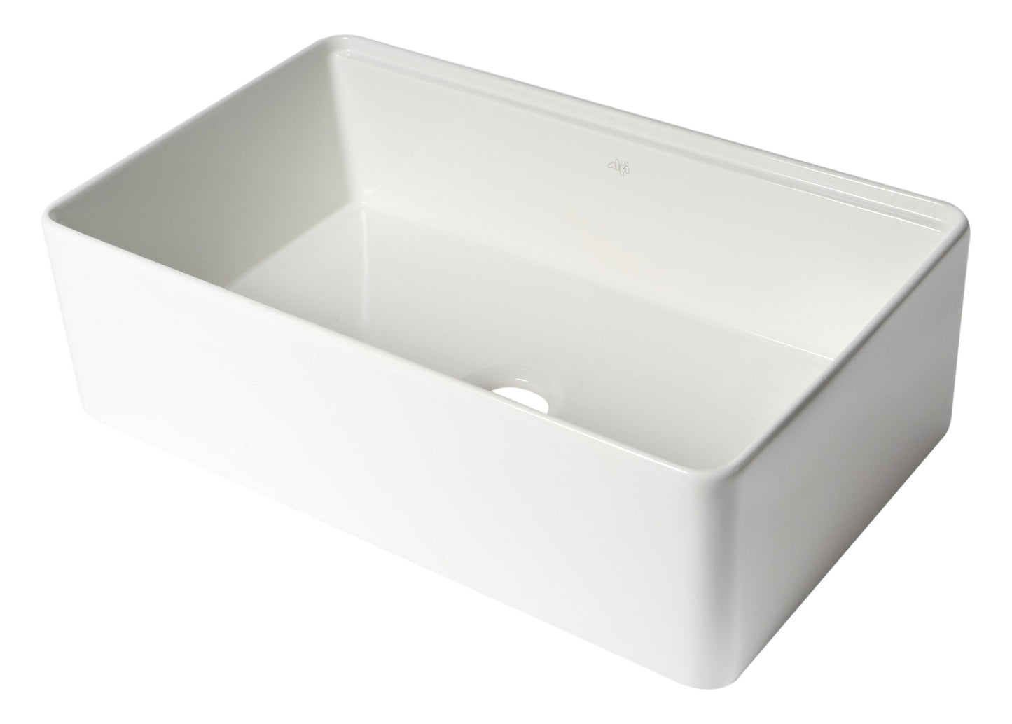 ALFI brand ABFS3320S Workstation 33" x 20" Single Bowl Step Rim Fireclay Farm Sink with Accessories