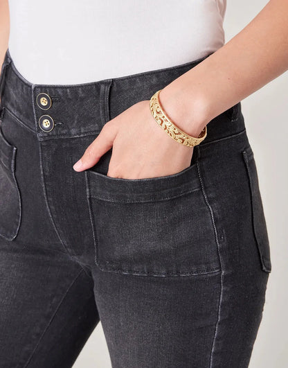 Juliette High Rise Denim Jeans - Charcoal Wash