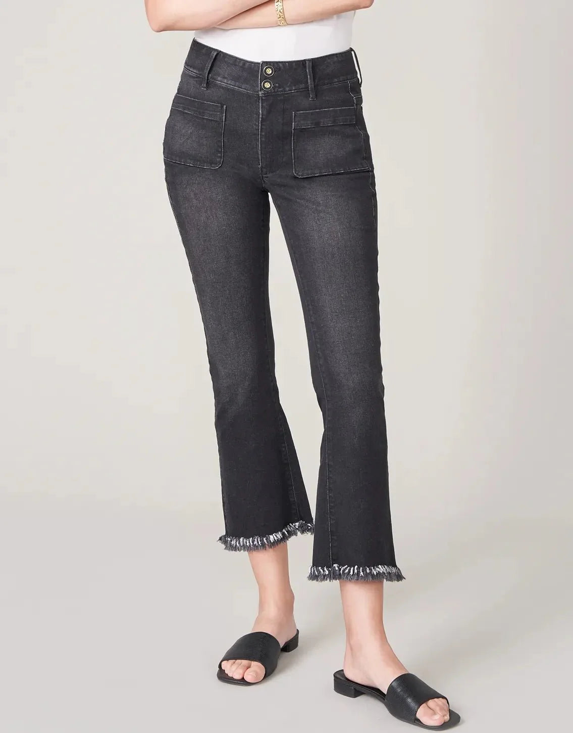 Juliette High Rise Denim Jeans - Charcoal Wash