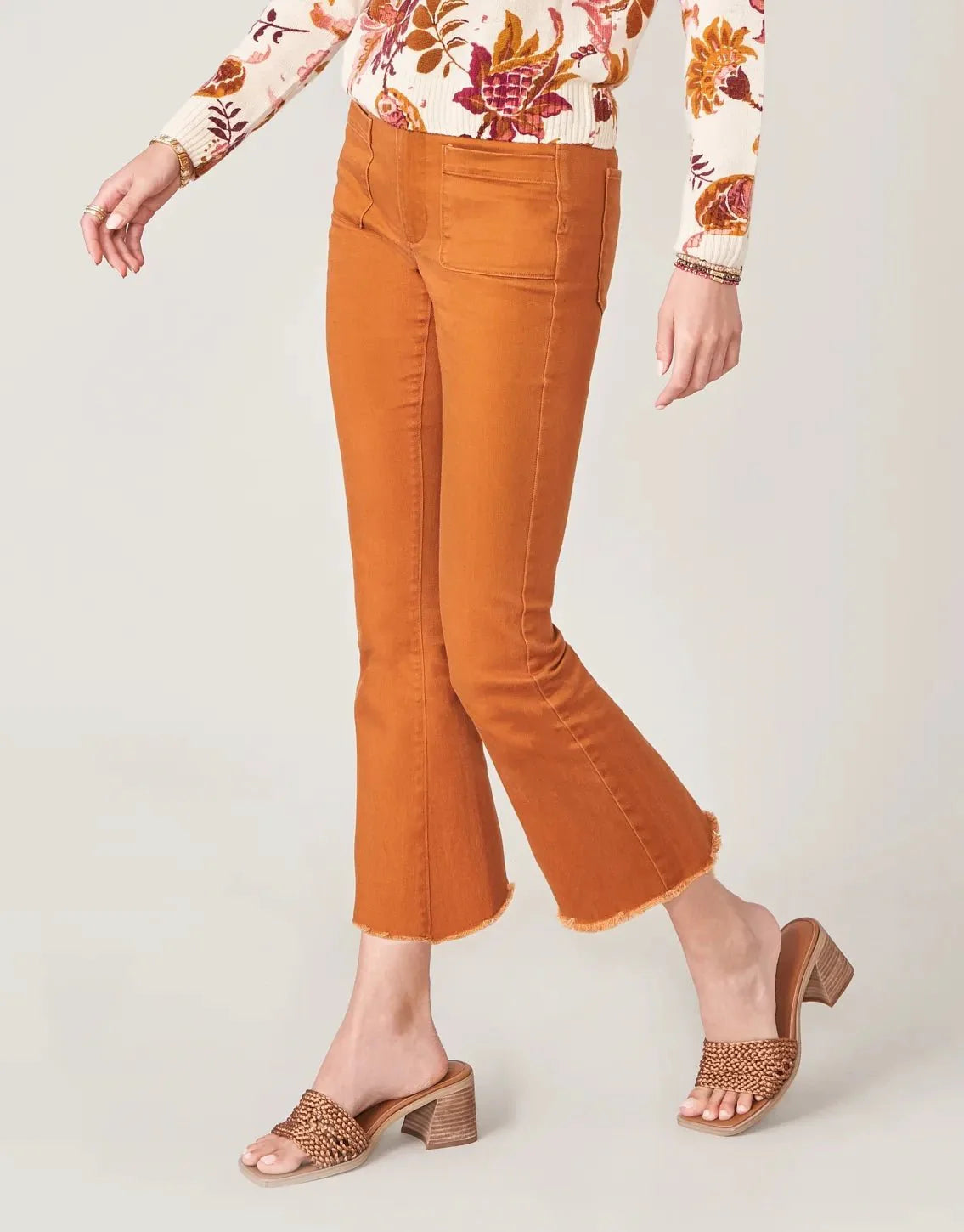 Juliette High Rise Denim Jeans - Cognac