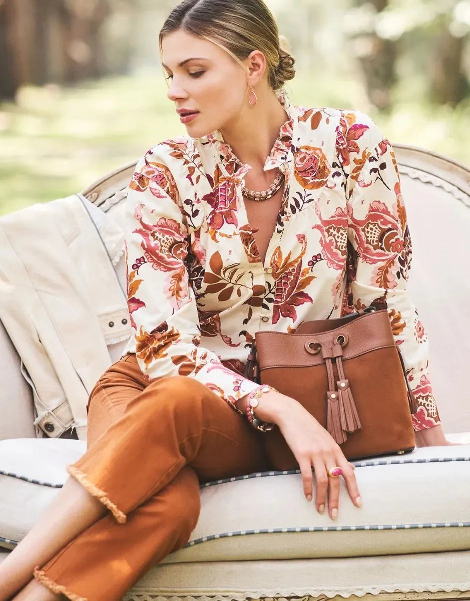 Juliette High Rise Denim Jeans - Cognac