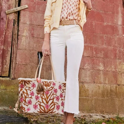 Juliette High Rise Denim Jeans - Pearl White