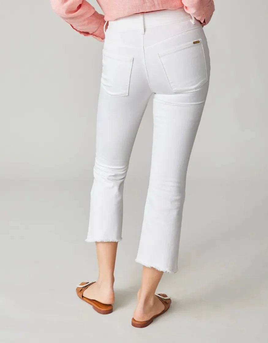 Juliette High Rise Denim Jeans - Pearl White