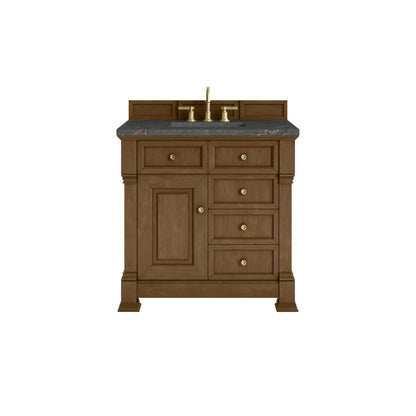 James Martin 547-V36 Brookfield 36” Single Vanity – Black Onyx / Honey Oak / Pearl Charcoal
