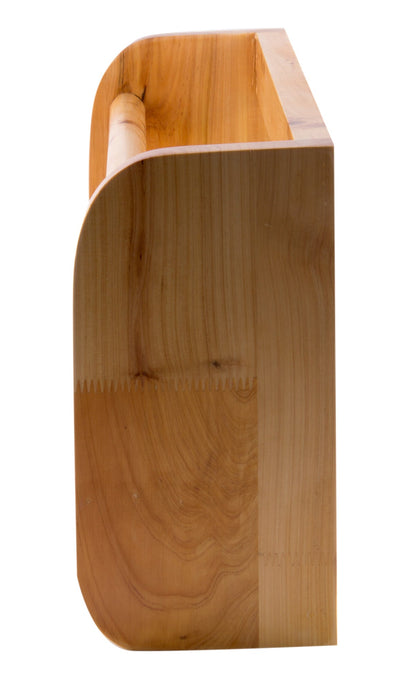 ALFI brand  AB5508 18" Wall Mounted Wooden Shelf & Hooks Bathroom Accessory