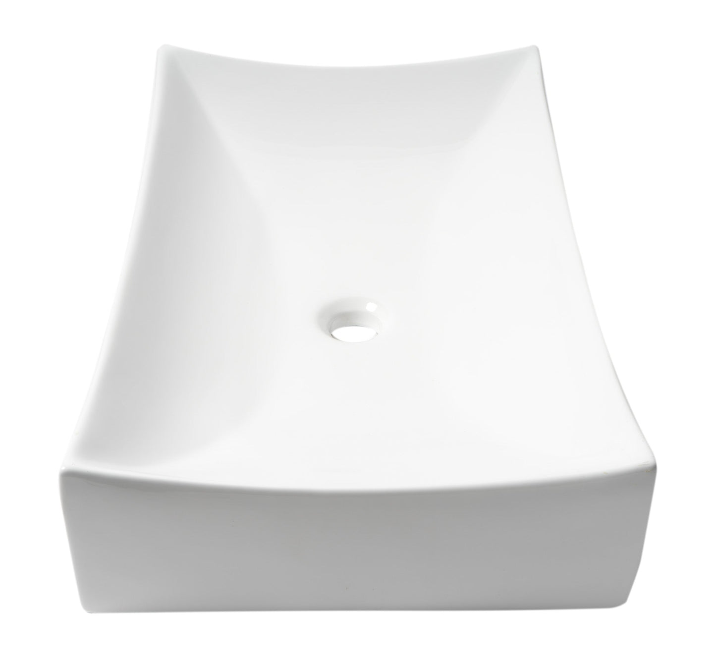 ALFI brand  ABC904 White 26" Fancy Rectangular Above Mount Ceramic Sink