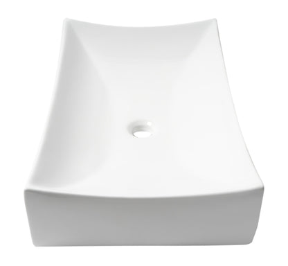 ALFI brand  ABC904 White 26" Fancy Rectangular Above Mount Ceramic Sink