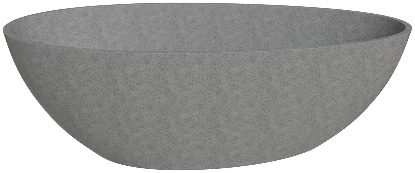 ALFI brand  ABCO72TUB 72" Solid Concrete Tear Drop Freestanding Bathtub