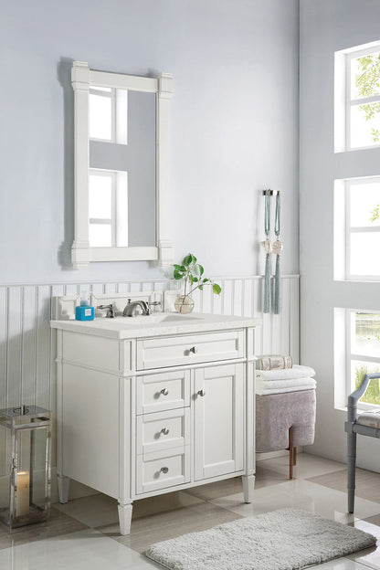 Brittany 30" Single Vanity in Bright White