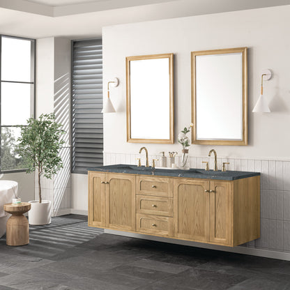 Laurent 72" Double Vanity Cabinet, Light Natural Oak