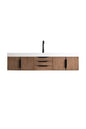 Columbia 72" Single Wall Mount Vanity Cabinet