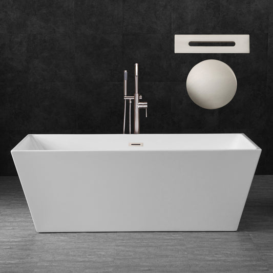 WOODBRIDGE 67" Acrylic Freestanding Bathtub Contemporary Soaking Tub