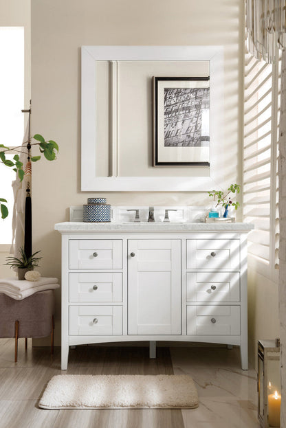 Palisades 48" Single Vanity Cabinet, Bright  White