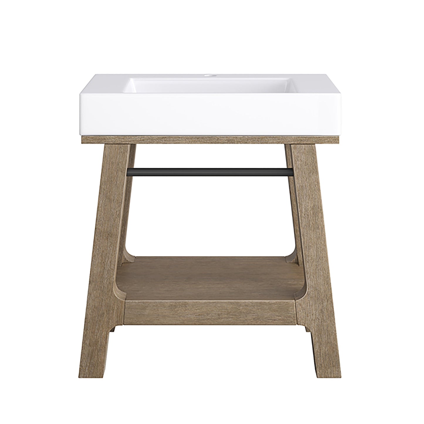 Auburn 31.5" Single Sink Console, Weathered Timber